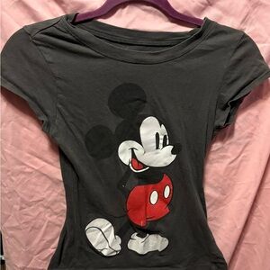 Disney Gray Mickey Mouse Short Sleeve Tee